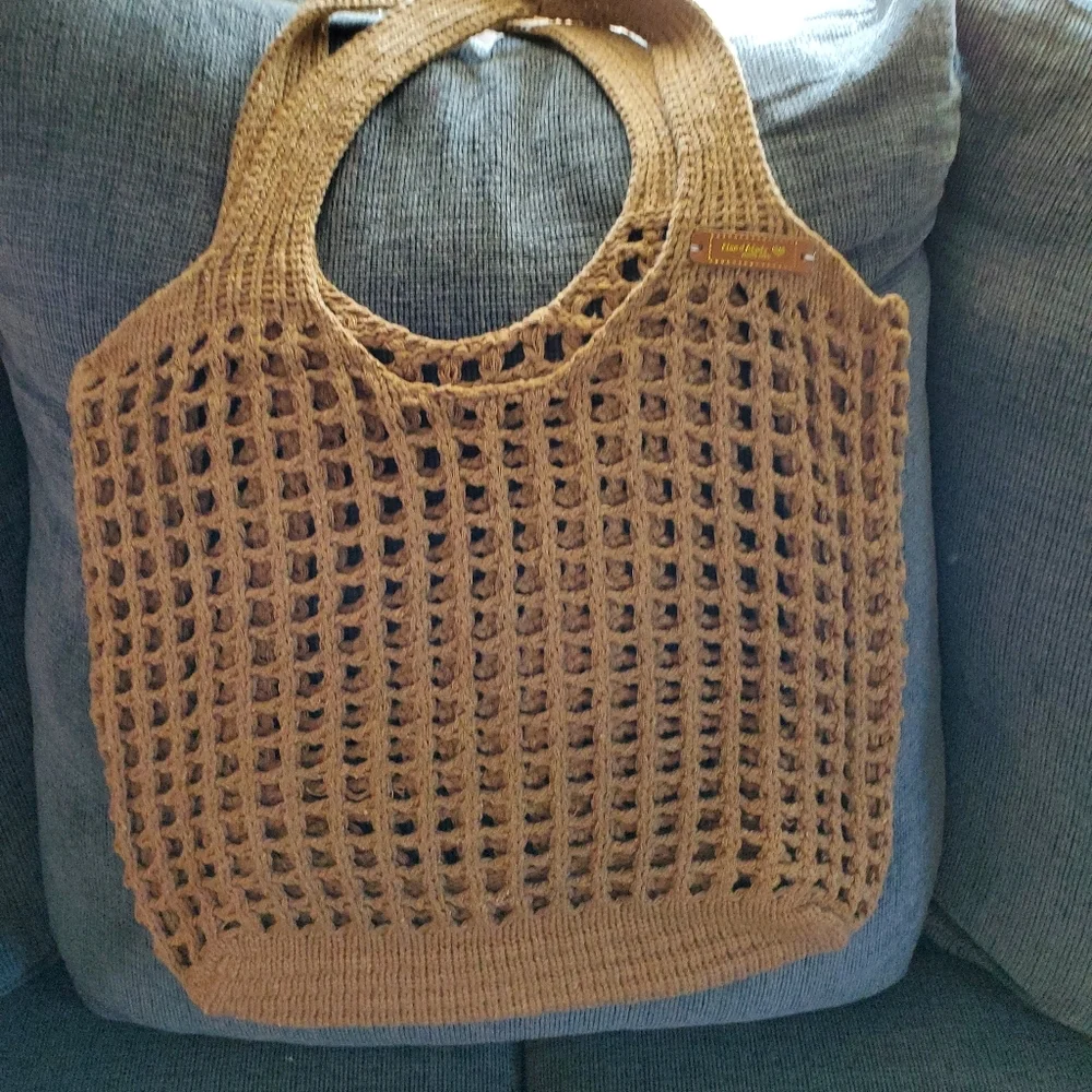 Crochet Woven Tote Bag